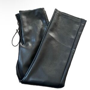 Aritzia Wilfred Black Elementary Pants Bootcut Faux Vegan Leather Size 12
